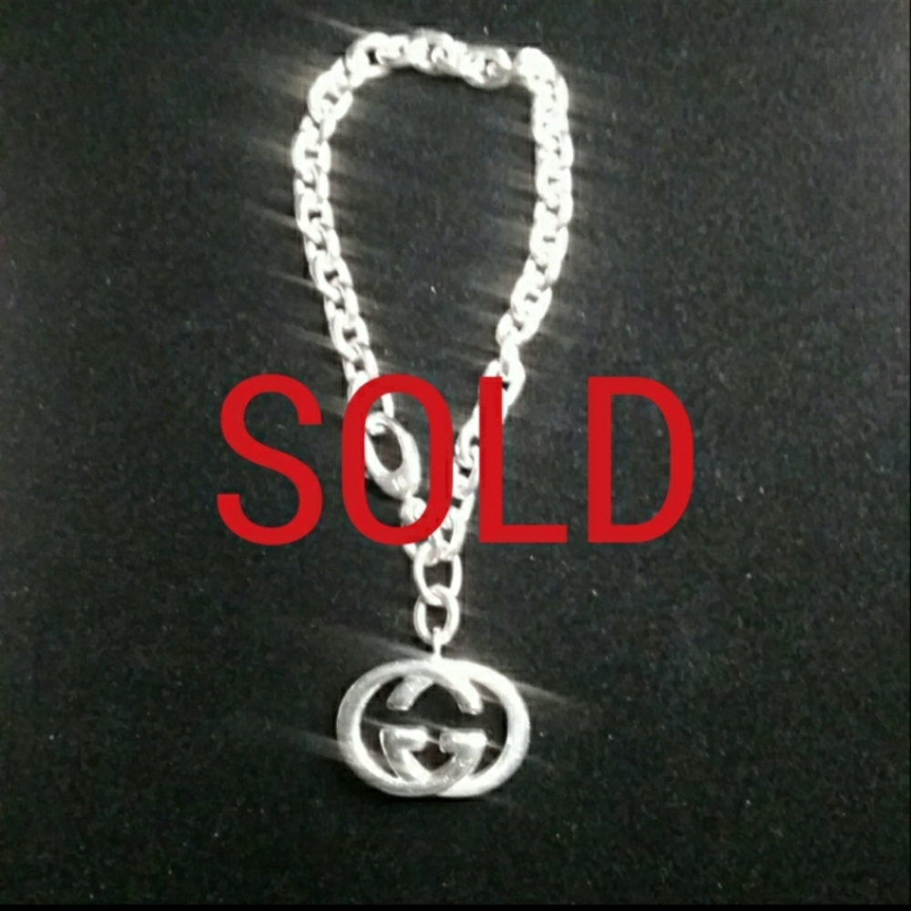 Gucci solid sterling silver link bracelet